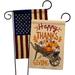 Angeleno Heritage Fall Pumpkins 2-Sided Polyester 19 x 13 in. Garden Flag in Gray/Orange | 18.5 H x 13 W in | Wayfair