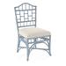 Braxton Culler Chippendale Side Dining Chair Upholstered/Wicker/Rattan in Blue/Brown | 40 H x 22 W x 25 D in | Wayfair 970-028/0884-91/SEAGLASS