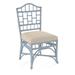 Braxton Culler Chippendale Side Dining Chair Upholstered/Wicker/Rattan in Gray/Blue | 40 H x 22 W x 25 D in | Wayfair 970-028/0126-63/SEAGLASS