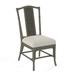 Braxton Culler Drury Lane Slat Back Side Dining Chair Upholstered/Wicker/Rattan in Gray | 39 H x 19 W x 25 D in | Wayfair