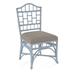 Braxton Culler Chippendale Side Dining Chair Upholstered/Wicker/Rattan in Gray/Blue | 40 H x 22 W x 25 D in | Wayfair 970-028/0884-83/SEAGLASS