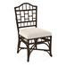Braxton Culler Chippendale Side Dining Chair Upholstered/Wicker/Rattan in Green/Blue/Brown | 40 H x 22 W x 25 D in | Wayfair 970-028/0535-56/COFFEE