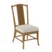 Braxton Culler Drury Lane Slat Back Side Dining Chair Upholstered/Wicker/Rattan in Gray | 39 H x 19 W x 25 D in | Wayfair 1977-028/0851-94/HONEY