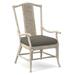 Braxton Culler Drury Lane Slat Back Dining Arm Chair Upholstered/Wicker/Rattan in White/Black | 39 H x 25 W x 25 D in | Wayfair