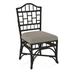 Braxton Culler Chippendale Side Dining Chair Upholstered/Wicker/Rattan in Gray/Black | 40 H x 22 W x 25 D in | Wayfair 970-028/0884-83/ANTBLACK