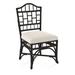 Braxton Culler Chippendale Side Dining Chair Upholstered/Wicker/Rattan in Gray/Black/Brown | 40 H x 22 W x 25 D in | Wayfair