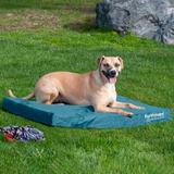 FurHaven Oxford Indoor/Outdoor Deluxe Orthopedic Pet Bed Polyester in White/Blue | 3 H x 36 W x 27 D in | Wayfair 42465659