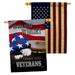 Angeleno Heritage 2-Sided Polyester 40 x 28 in. House Flag in Black/Blue/Red | 40 H x 28 W in | Wayfair AH-MI-HP-137171-IP-BOAA-D-US20-AH