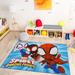 Black/Blue 78 x 54 x 0.25 in Area Rug - Gertmenian Licensed Disney Marvel Spiderman & Friends Youth Area Rug | 78 H x 54 W x 0.25 D in | Wayfair