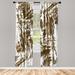 East Urban Home Microfiber Floral Semi-Sheer Rod Pocket Curtain Panels Microfiber in Brown | 95 H in | Wayfair 223F645BF8F74C87AA57FC5E17D88A65