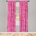 East Urban Home Microfiber Floral Semi-Sheer Rod Pocket Curtain Panels Microfiber in Pink | 84 H in | Wayfair A11369CCC7B249D9BD6B472B182C06F0