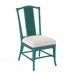 Braxton Culler Drury Lane Slat Back Side Dining Chair Upholstered/Wicker/Rattan in Blue/Brown | 39 H x 19 W x 25 D in | Wayfair