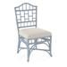 Braxton Culler Chippendale Side Dining Chair Upholstered/Wicker/Rattan in Gray/Blue | 40 H x 22 W x 25 D in | Wayfair 970-028/0851-94/SEAGLASS