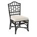 Braxton Culler Chippendale Side Dining Chair Upholstered/Wicker/Rattan in Blue/White/Black | 40 H x 22 W x 25 D in | Wayfair