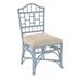 Braxton Culler Chippendale Side Dining Chair Upholstered/Wicker/Rattan in Gray/Blue/Black | 40 H x 22 W x 25 D in | Wayfair