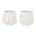 Royal Designs Empire English Pleat Lamp Shade, Eggshell, 10" X 14.5" X 10", Set Of 2 Silk or Shantung in White | 12 H x 18 W x 18 D in | Wayfair