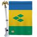 Breeze Decor 2-Sided Polyester 40 x 28 in. Flag Set in Blue/Green/Yellow | 40 H x 28 W in | Wayfair BD-CY-HS-108347-IP-BO-02-D-US15-BD