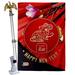 Ornament Collection 2-Sided Polyester 40 x 28 in. Flag set in Red | 40 H x 28 W in | Wayfair OC-NE-HS-192177-IP-BO-02-D-US20-OC