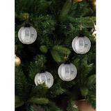 Serene Spaces Living Set Of 9 Beaded Texture Ornament Ball Set Glass in Gray/Yellow | 3 H x 3 W x 3 D in | Wayfair SSLSHMW1102SFS