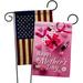 Ornament Collection Home Decor 2-Sided Polyester 18.5 x 13 in. Garden Flag in Blue/Pink | 18.5 H x 13 W in | Wayfair