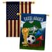 Ornament Collection 2-Sided Polyester 40 x 28 in. House Flag in Blue/Green/Red | 40 H x 28 W in | Wayfair OC-SP-HP-192109-IP-BOAA-D-US18-OC