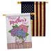 Breeze Decor Decorative Home Decor 2-Sided Polyester 40 x 28 in. House Flag in Blue/Brown/Red | 40 H x 28 W in | Wayfair