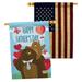 Ornament Collection Home Decor 2-Sided Polyester 40 x 28 in. House Flag in Blue/Brown | 40 H x 28 W in | Wayfair OC-FD-HP-192210-IP-BOAA-D-US20-OC