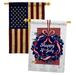 Ornament Collection 4Th Of July 2-Sided Polyester 28 x 40 in. House Flag in Blue/Red/White | 40 H x 28 W in | Wayfair