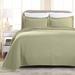 George Oliver Declin 100% Cotton All Season Basket Weave Bedspread/Coverlet Set Cotton Sateen in Green | Twin Bedspread + 1 Standard Sham | Wayfair
