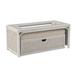 Braxton Culler Grand Water Point Coffee Table w/ Storage Rattan/Wicker/Glass in White/Black | 21 H x 47 W x 23 D in | Wayfair