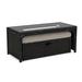 Braxton Culler Grand Water Point Coffee Table w/ Storage Rattan/Wicker/Glass in Black | 21 H x 47 W x 23 D in | Wayfair 946-172/0851-73/ANTBLACK