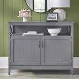 Highland Dunes Peraza 45" Wide Wood Server Wood in Gray/Black | 36 H x 45 W x 20 D in | Wayfair F7E89E6310564E34A8CF0ED3B15F8C6D