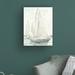 Longshore Tides Soft Sail II by Emma Scarvey - Wrapped Canvas Painting Canvas in Gray/White | 24 H x 18 W x 2 D in | Wayfair