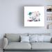 Wrought Studio™ Eastern Visions 14 by Jaclyn Frances - Wrapped Canvas Painting Canvas in Blue/Indigo/White | 14 H x 14 W x 2 D in | Wayfair