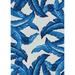 White 48 x 24 x 0.25 in Area Rug - Beachcrest Home™ StowtheWold Floral Hand Hooked Blue Indoor/Outdoor Area Rug | 48 H x 24 W x 0.25 D in | Wayfair