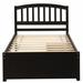 Lark Manor™ Aftonshire Twin Platform Storage Bed Wood Bed Frame w/ Two Drawers & Headboard Wood in Black/Brown | 37.4 H x 79.5 W x 41.8 D in | Wayfair