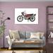 Williston Forge Two Wheels II by Annie Warren - Wrapped Canvas Print Metal in Black/Red | 32 H x 48 W x 1.25 D in | Wayfair