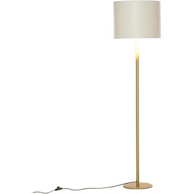 Stehlampe Stehleuchte für Wohnzimmer Schlafzimmer Büro, Weiß Metall, Poly Baumwolle, Ø40 x 160H cm