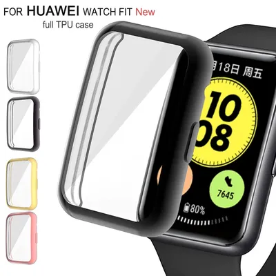 Plaqué Housse Pour Huawei Montre Gousset Cas Smartwatch TPU Pare-chocs Tout Autour Protecteur