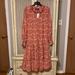 Anthropologie Dresses | Anthropologie O.P.T. Floral Midi Dress | Color: Pink/Red | Size: S