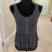 American Eagle Outfitters Tops | Dark Charcoal Gray American Eagle Tank Top | Color: Gray/Red/Tan | Size: Xs