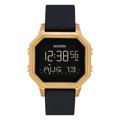 NIXON Siren SS A1211 - Gold/Black - 100m Water Resistant Women's Digital Sport Watch (36mm Watch Face, 18mm-16mm Silicone Band)