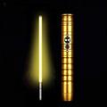 Y&Z Star Wars Lightsaber Heavy Dueling Metal Handle Force FX Lightsaber LED USB Rechargeable Light Sabers For Adults And Kids (Blade 64Cm), Gold Handle Yellow