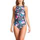 Zoggs Women's Peninsula Hi Front Grey Multi 36 One Piece Swimsuit