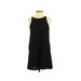 Speechless Casual Dress - Shift High Neck Sleeveless: Black Solid Dresses - Women's Size Small