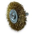 Brosse circulaire métallique sur tige ø 50 mm Fil laiton dur - Quantité x 1 - ø 50 mm - Ep. 8 mm