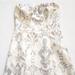 American Eagle Outfitters Dresses | American Eagle Cream And Silver Strapless Dress Xs | Color: Cream/Silver | Size: 2