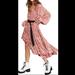 Free People Dresses | Feeling Groovy Long Sleeve Midi Dress | Color: Pink/Red | Size: Xs