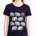 J. Crew Tops | J Crew Elephants Collector Graphic Tee Women's Size Xs | Color: Blue | Size: Xs