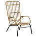 Bayou Breeze Rattan Dining Chair Patio Rattan Wicker Chair w/ Armrest Poly Rattan Wicker/Rattan in Brown | 35.4 H x 29.5 W x 21.1 D in | Wayfair